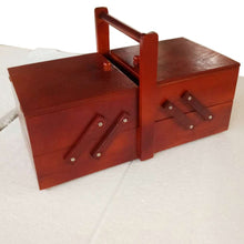 Load image into Gallery viewer, Handle Wooden Sewing Box
